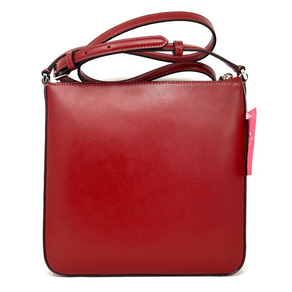 Kate Spade Sadie North South Crossbody in Red Currant Leather k7379 - Picture 2 of 4